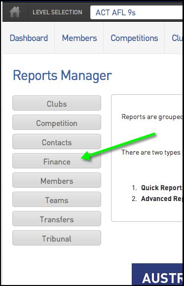 Reporting system from in your database: 1.