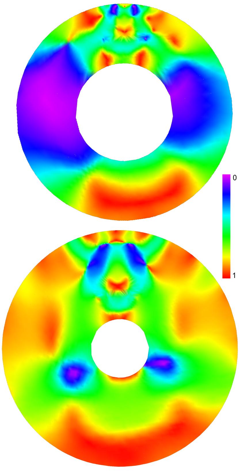 Figure 3. Following steps of the algorithm. tip. Once this preprocessing carried out, the 2D UV conformal parameterization of a 3D face model can be calculated according to [9].