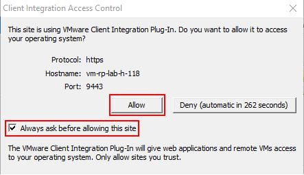 Deploy vrpa OVA 5. After selecting Deploy OVF template, you might receive the following pop-up.
