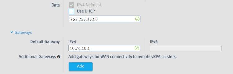 c. In Topology for Data (iscsi), select Data (iscsi) on separate network adapter from WAN and LAN. d.