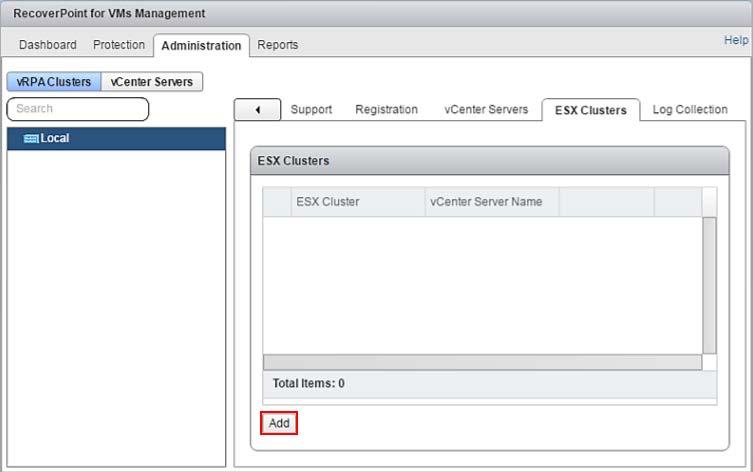 Select RecoverPoint for VMs from the home page. 3.