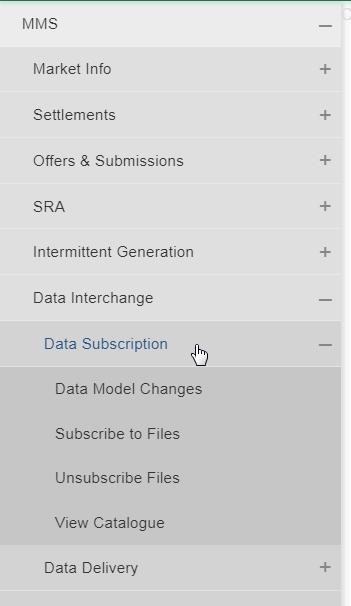 CHAPTER 4 ACCESSING CHAPTER 4 ACCESSING This chapter explains how to access the Data Subscription application in the EMMS Markets Portal. Access Data Subscription 1.