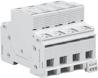 ABB TVSS (OVR range) offer the same plus advantages of the other compact devices, in order to get a perfect compatibility with all