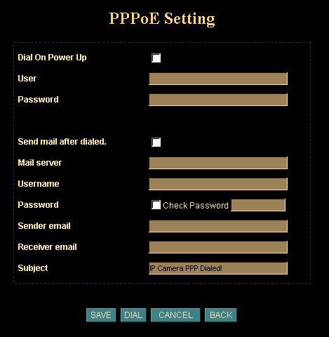 PPPoE screen Hint Please consult your ISP personnel to obtain proper PPPoE/IP address related information, and input carefully.