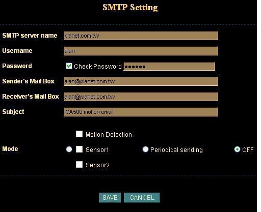 SMTP Screen This screen is displayed when the SMTP menu option is clicked. SMTP (Simple Mail Transfer Protocol) is a protocol for sending e-mail messages between servers.
