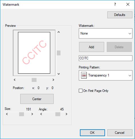 Open the print dialog by pressing Properties or Preferences in the application. 2. Select the Inserts tab 3.