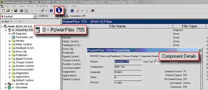 PowerFlex 755 Drives (revision 2.009) 5 4. In the Properties dialog box, click the Component Details tab (❸ in Figure 4).