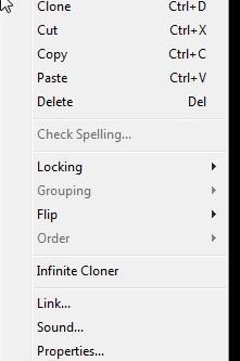 Using Right Click to do Other Formatting: Clone: Allows you to duplicate an item without extra steps Cut: Allows you to remove an item permanently or temporarily Copy: Allows you to copy a picture to