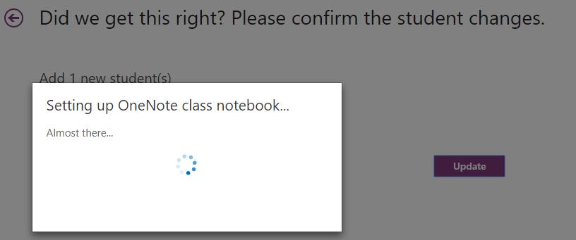 4 Select the class notebook from the suggested list. 5 Add student by typing in his/her email address. The system should recognize the email and provide suggestions on a dropdown list.
