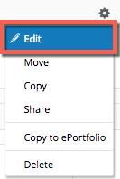 the edit window. 3. Make changes to the content block and click Save 4.