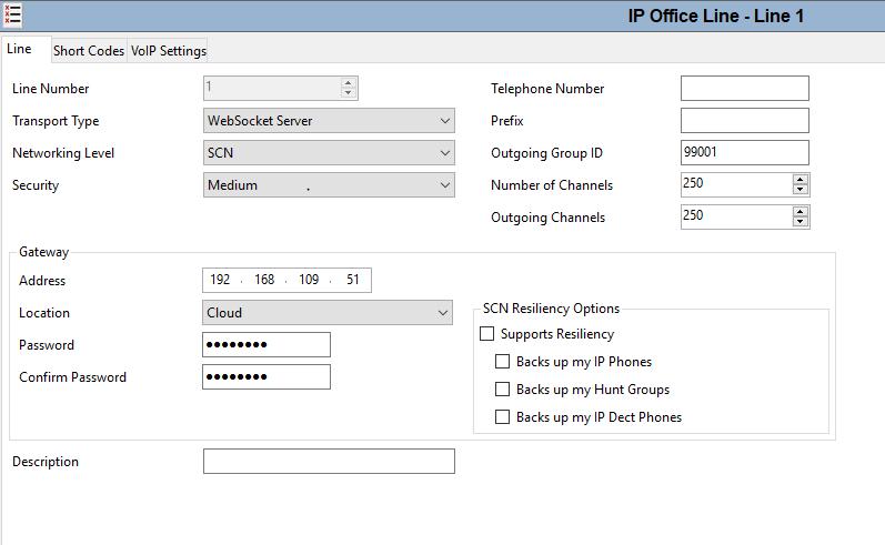5.9 Configuring Expansion System to Allow Fax Support In Line tab, configure