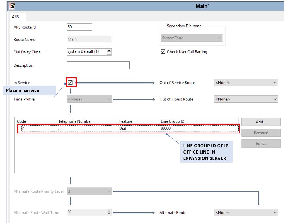 Create a new ARS form on IP Office Expansion System and perform the following steps: Check