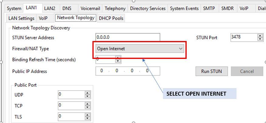 On the Network Topology tab in the Details Pane, configure the following parameters: Select the Firewall/NAT Type from the pull-down menu that
