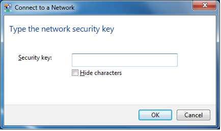 8 If you are prompted to enter a Security key or passphrase (also known as a WEP or WPA key), please