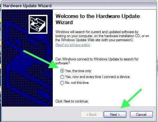 Step 3: Find the correct driver. The Hardware Update Wizard may open automatically.