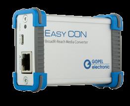 acquisition on all interfaces with precise hardware time stamp supports diagnostics over IP (DoIP) Easy CON BroadR-Reach media converter