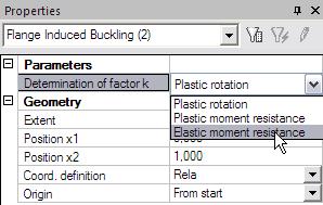 The result was obtained by using the default setting for the factor k: Plastic rotation.