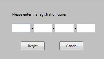 number of days the trial has 0 days, you cannot continue to use, and click button to pop-up registration code input box, as shown in Figu