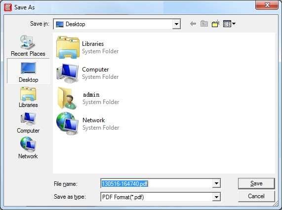 Save as pdf. Click the button, the software will display a file saved window, select the location to save, as shown in Figure 3-2-5-2.