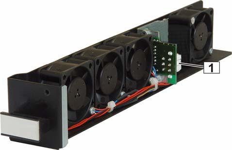 Product Definition 2.6 Cooling Figure 4: Fan Tray 12308800 1 Backplane Connector The boards are cooled by forced air convection through four 12 VDC axial fans (13,5 m³/h (8 cfm) each).