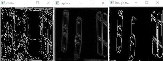 In this paper, the Hough algorithm is used to detect the edge of the drug image, and the canny edge detection and the Laplace detection effect are compared.