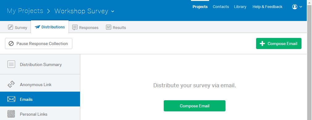 9. If you are ready to distribute the survey to your respondents now, click Send Now.