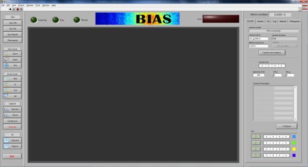 Main BIAS interface 2 3 4 5 1 1. Primary display window With View tools set to Select, the current region of interest (ROI) can be set by clicking and dragging in the window.