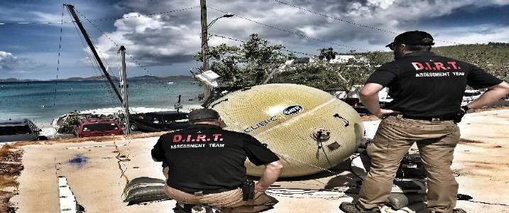 NGO DIRT team set up an inflatable terminal at the only hospital and helipad in St John, so that connectivity could be used by