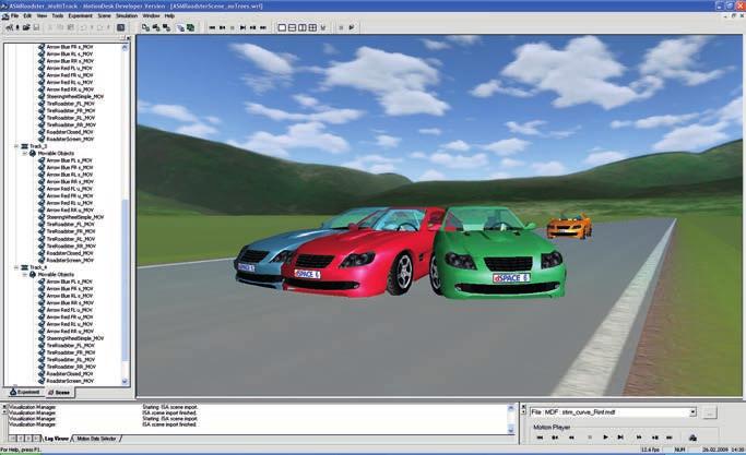 Automotive Simulation Models / MotionDesk 3-D Authoring: Creating a Virtual World Integrated Tools MotionDesk gives you a complete 3-D authoring package for easy creation of virtual worlds.