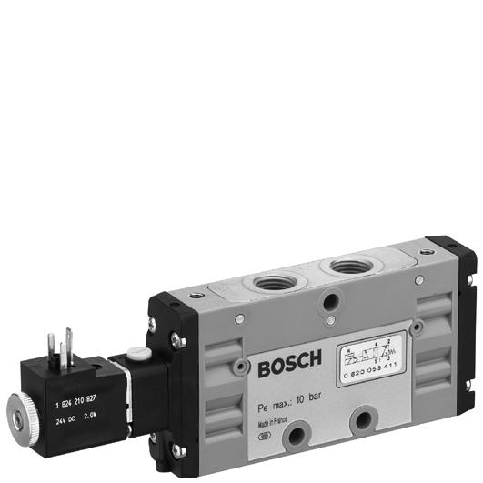 5/2 Directional-control valve, single valve with rotatable solenoid coi, electrical connection shape C according to ISO 15 217 Technical Data Type Spool valve Working pressure range 0,9 to +10 bar