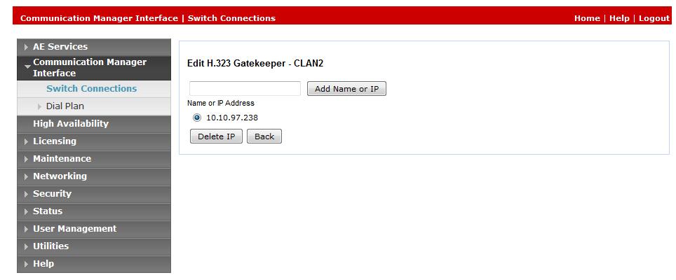 Use the Edit H.323 Gatekeeper button (shown in this section s first screen capture above) to configure the procr or CLAN IP Addresses. 6.3. Configure TSAPI Link Navigate to the AE Services TSAPI TSAPI Links page to add the TSAPI CTI Link.