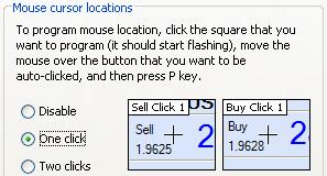 double or triple click settings to test your Auto-Click setup on a demo dealing station before attempting to use your Auto-Click on a live dealing station.