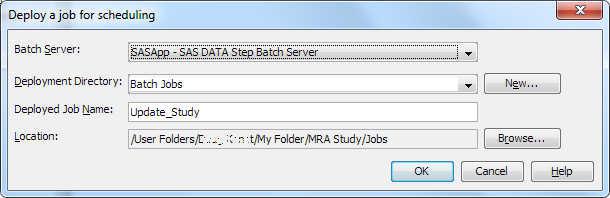 210 Chapter 17 / Study Administration Schedule a Job to Update Study Data from Medidata Rave Deploy a Job To deploy a job to update study data from Medidata Rave, perform the following steps: 1