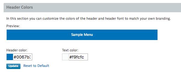 Header Colors Another great customization available to you is the option to alter the header colors on your Service
