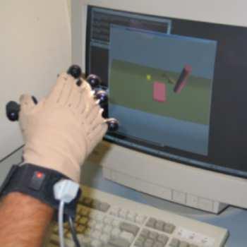 To achieve dynamic interaction between the virtual hand and the objects in the scene, VHT allows objects to be grasped.