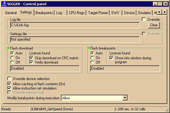 108 CHAPTER 5 Working with J-Link and J-Trace Flash download and flash breakpoints independent settings These settings do not belong to the J-Link flash download and flash breakpoints settings
