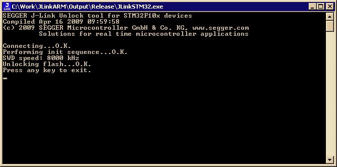 4.2.4 J-Link STM32 Commander (Command line tool) J-Link STM32 Commander (JLinkSTM32.