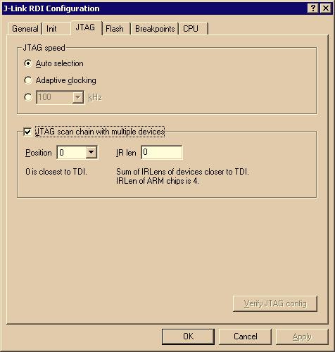 94 CHAPTER 5 Working with J-Link and J-Trace SEGGER J-Link RDI configuration