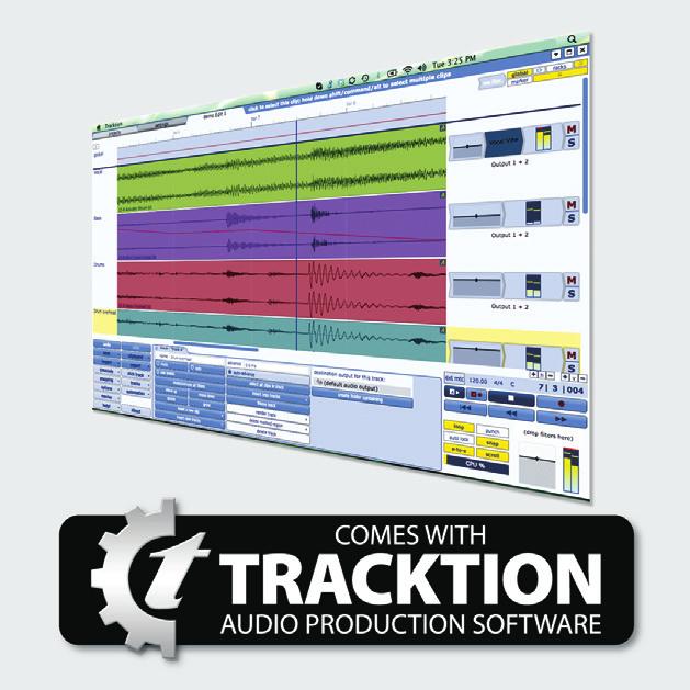 recording and support for VST and AU plug-ins. This powerful music production software gives you all the tools of an entire professional-grade recording studio.