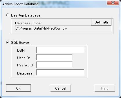 Fill in the fields: DSN This will be the data source name created in