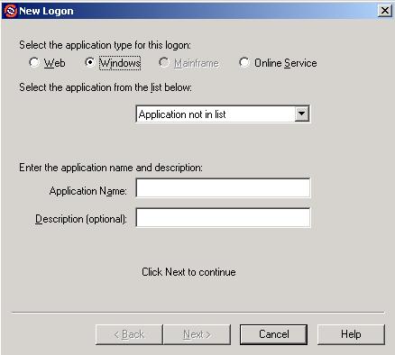 Creating and Using Logons The Setup Wizard Logons page appears. 1. Enter your username, password, and any other requested information for each application you use.