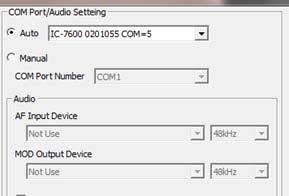 21. When using a USB connection between your computer and Icom radio, Click