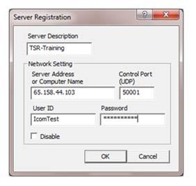 Accessing the RS-BA1 Remotely over the Internet The following steps are for the Remote Base Station computer only. 1. Click Server List. 2. Click Add. 3.