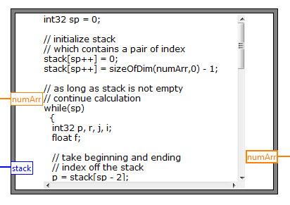 8 of 8 12/24/2013 2:22 PM Figure 13. The Formula Node uses syntax similar to C to represent mathematical expressions in a succinct, text-based format.