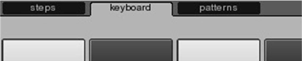4.8. Pad Keyboard Dedicated zone in SEQUER mode Displaying the Keyboard window To record a sequence in real time, on RT tracks and Step tracks, it is possible to use the virtual piano