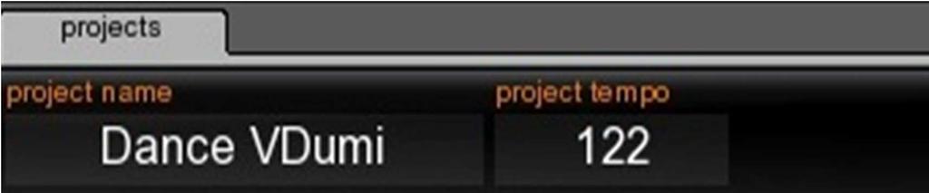 8.3. Loading one Project while another is already playing Dedicated zone in DJ mode When a project is in the process of being played back on the left side of Display 1: 1.