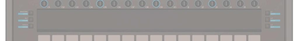 By pressing this button when playback is stopped, the play head is moved back one measure at each pressing.