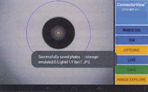 For ios a camera shutter will sound when the image is saved.