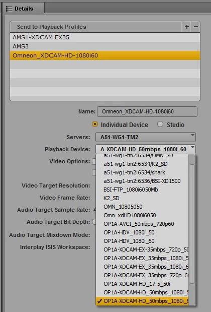 Configuring for Send to Playback Selecting a Playback Device When you select a playback device in an STP profile, the Playback Device list includes the playback devices that are associated with the