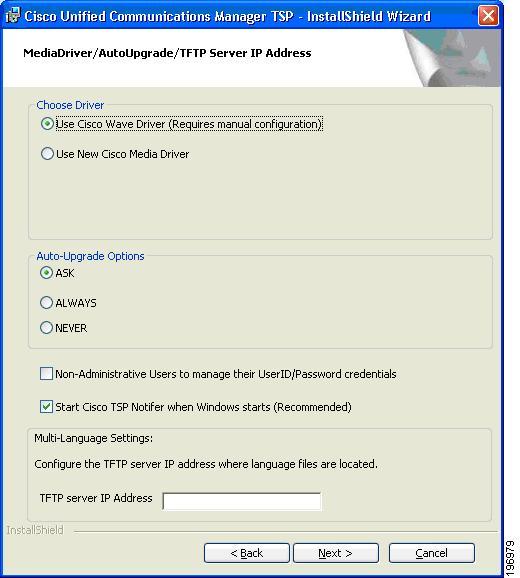 Multi-Language Settings Unified CM TSP Initialization failed -User not configured in Cisco Unified CM for secure CTI usage Unified CM TSP Initialization failed -Cisco Unified CM security
